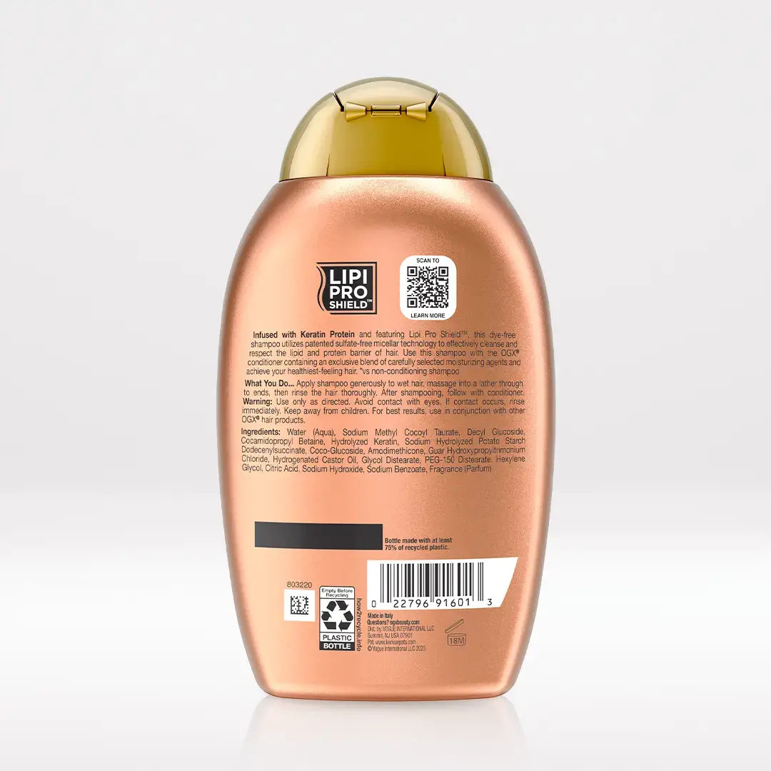 OGX keratin shampoo travel size for frizzy and coarse hair
