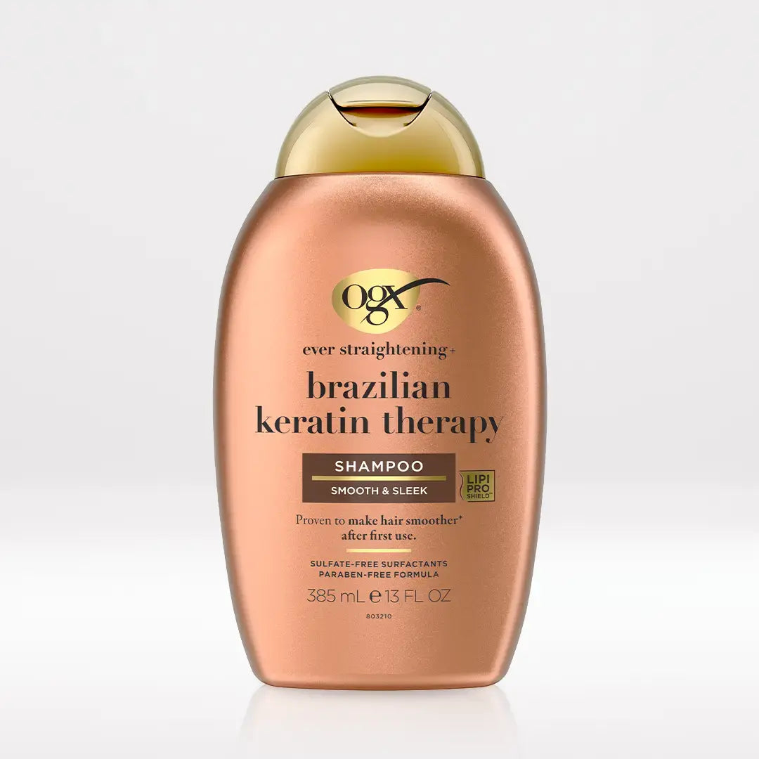 OGX Brazilian keratin therapy shampoo 88ml smoothing haircare bottle