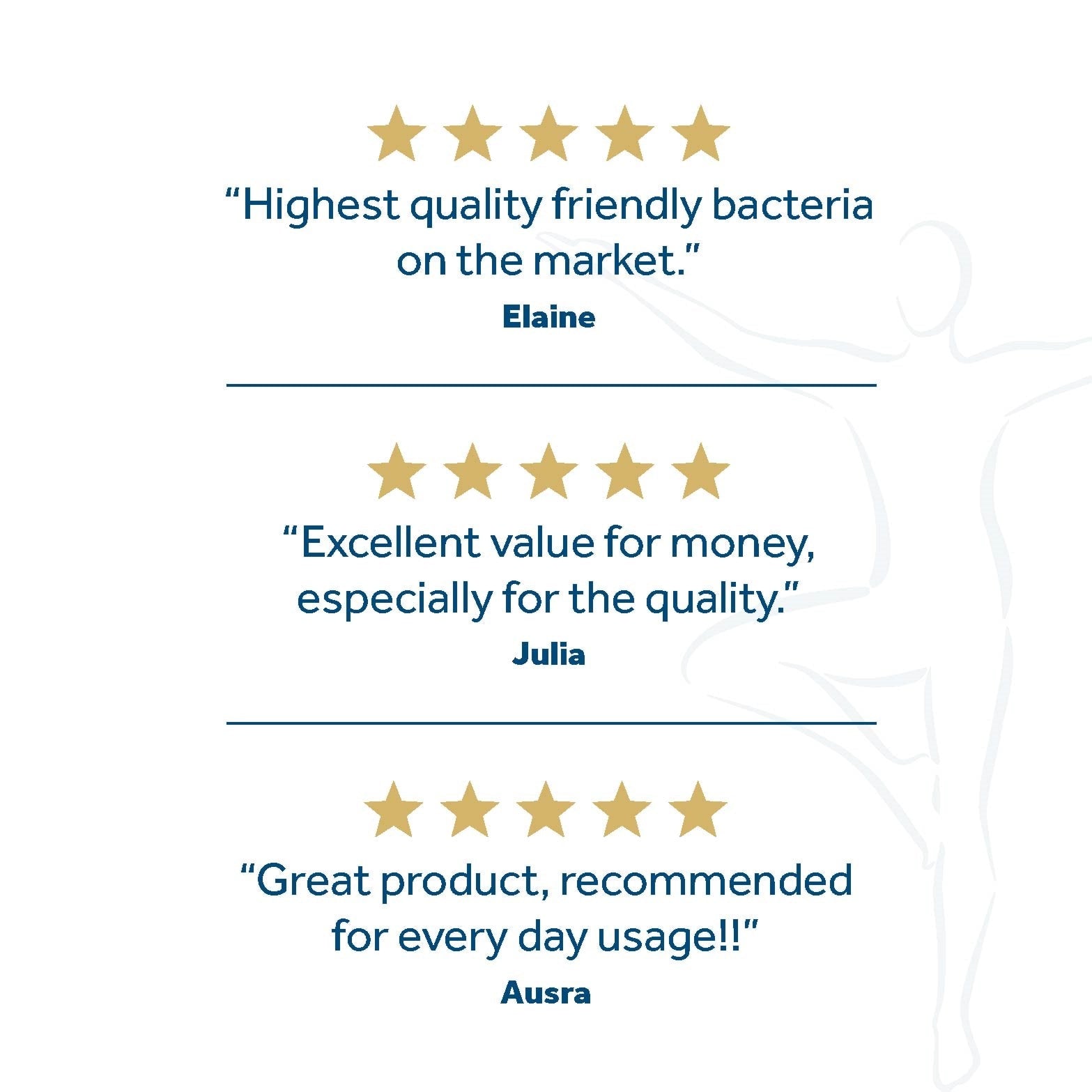 Customer review for Optibac Every Day EXTRA probiotic, excellent quality and daily use.