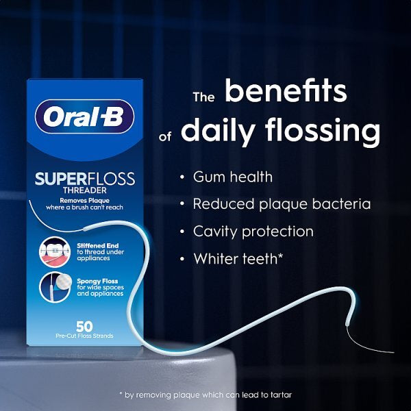 Oral B Superfloss Threader Pre Cut Floss Strands