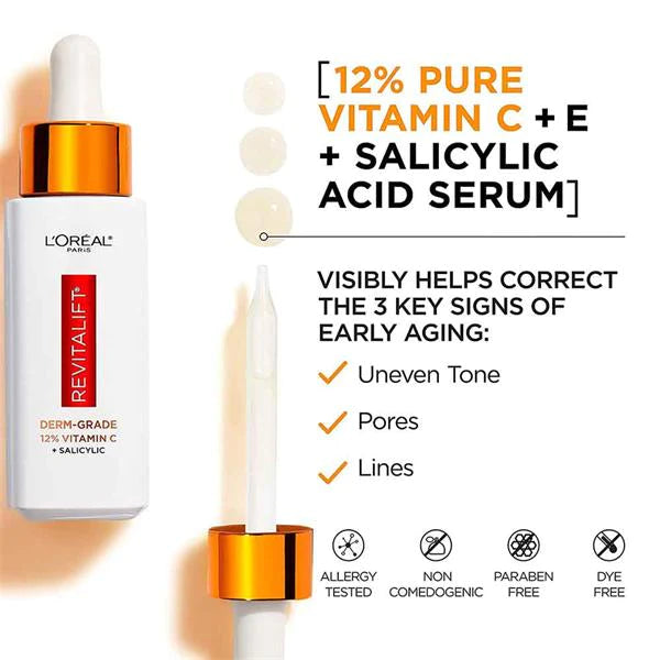 L'Oreal Revitalift Clinical 12% Pure Vitamin C Brightening Serum Ingredients