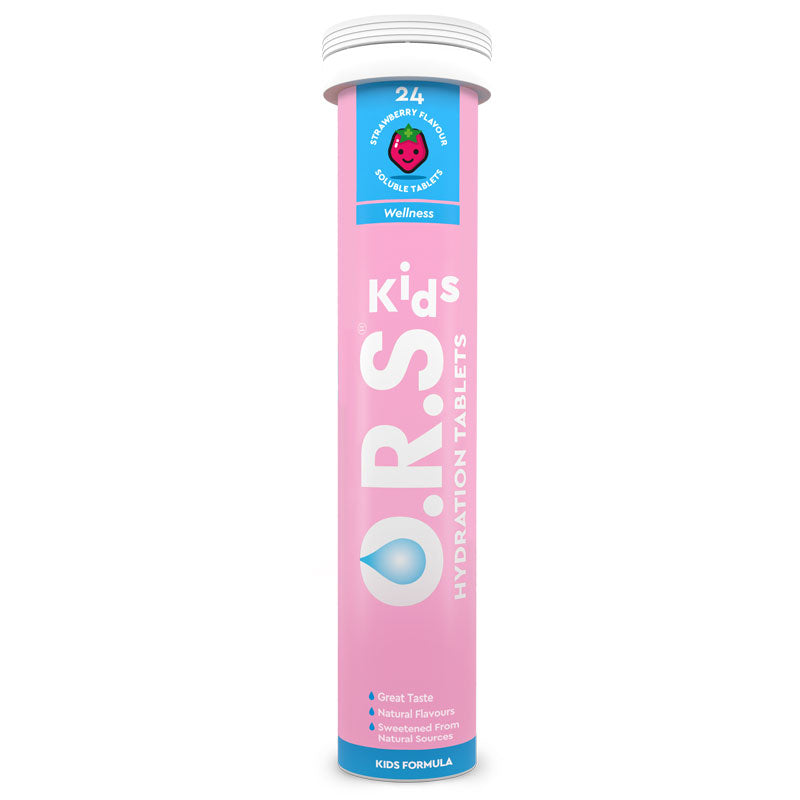 ORS Kids Strawberry Flavour Hydration Tablets - 24 Pk