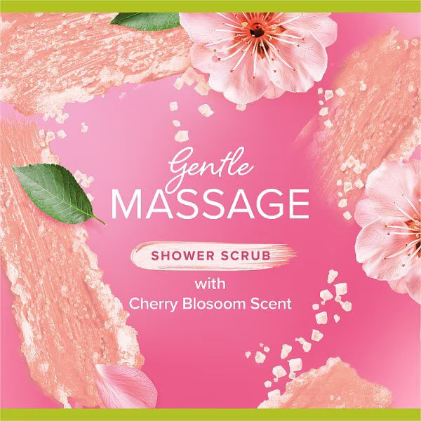 	Palmolive Gentle Scrub Cherry Blossom exfoliating shower gel packaging