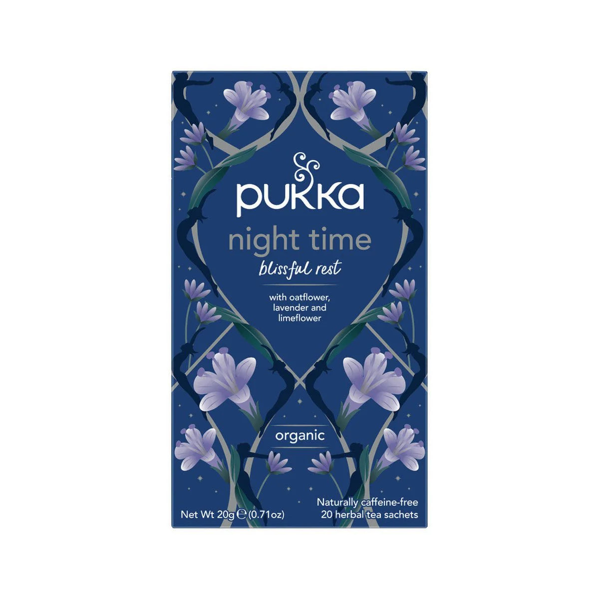 Pukka Organic Night Time Herbal Tea – 20 sachet bedtime tea box