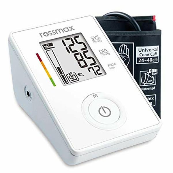 Rossmax digital upper arm blood pressure monitor with large LCD display and universal cuff