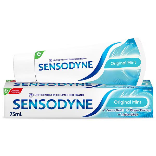 Sensodyne Daily Care Original Mint Toothpaste 75ml tube packaging