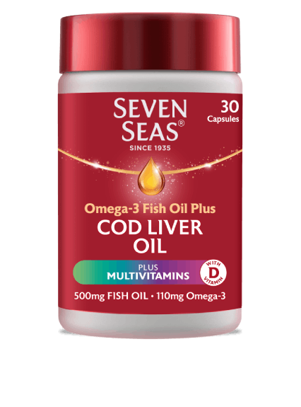 Seven Seas Pure Omega-3 Cod Liver Oil & Multivitamins 90 capsules pack