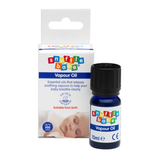 Snufflebabe Vapour Oil bottle and packaging 10ml side view
