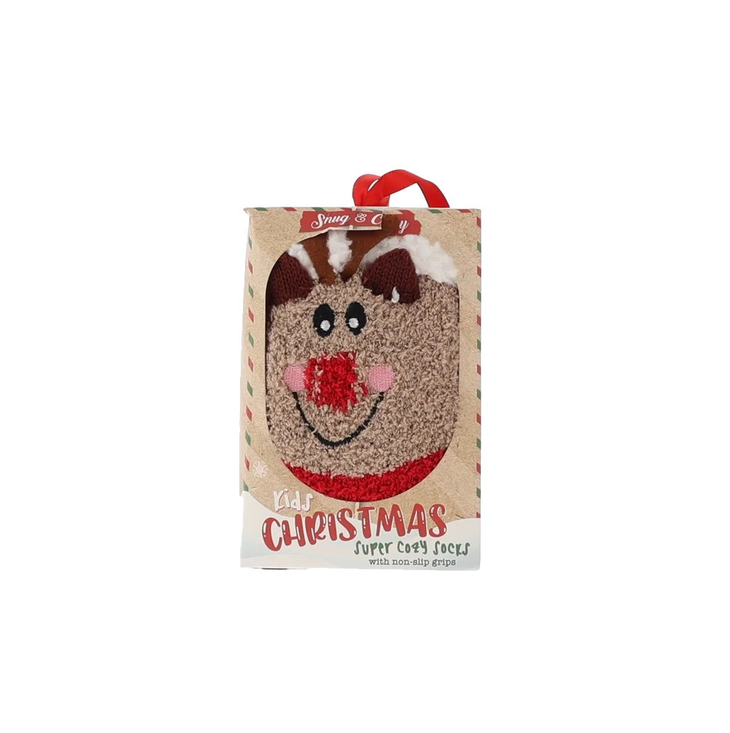 Snug & Cosy Kids Christmas Super Cosy Socks - Reindeer