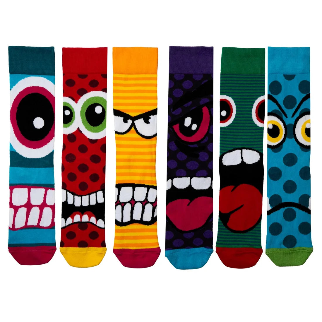 United Oddsocks Stress Heads colourful men’s odd socks set of six