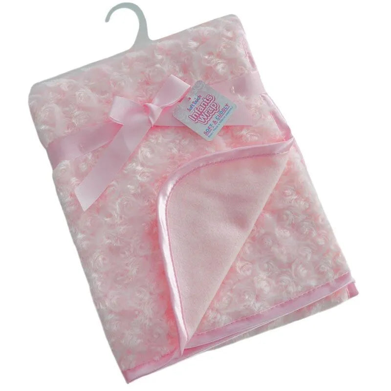 Soft Touch Sweet & Soft Rosebud Baby Blanket Pink