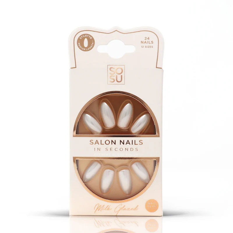 Sosu Salon Nails In Seconds False Nails - Milk Glazed