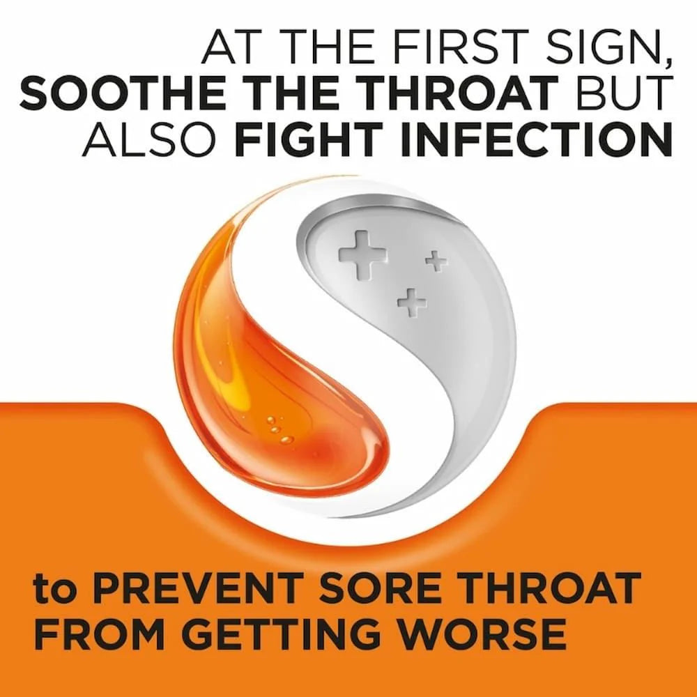 Strepsils orange vitamin C Lozenges for sore throats 