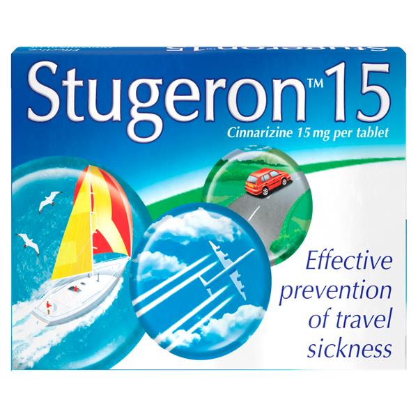 Stugeron 15mg Cinnarizine Anti-nausea Tablets 15 Pk
