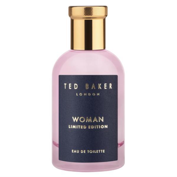 Ted Baker Woman Limited Edition Eau de Toilette 100ml in signature fashion-print carton — rose and apricot blossom fragrance.