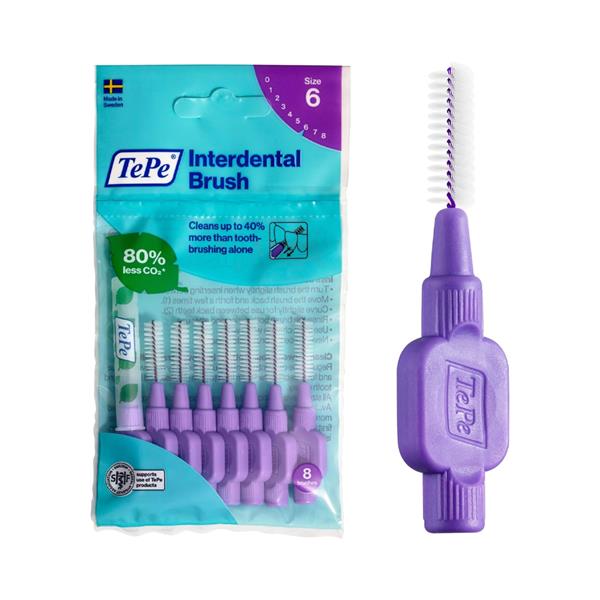 Tepe Interdental Brush Size 6 Purple - 6 Pk