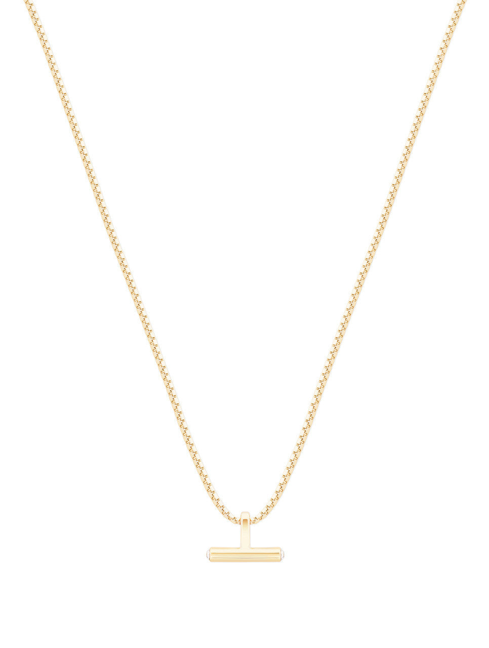 Tipperary Crystal gold bar pendant necklace on chain