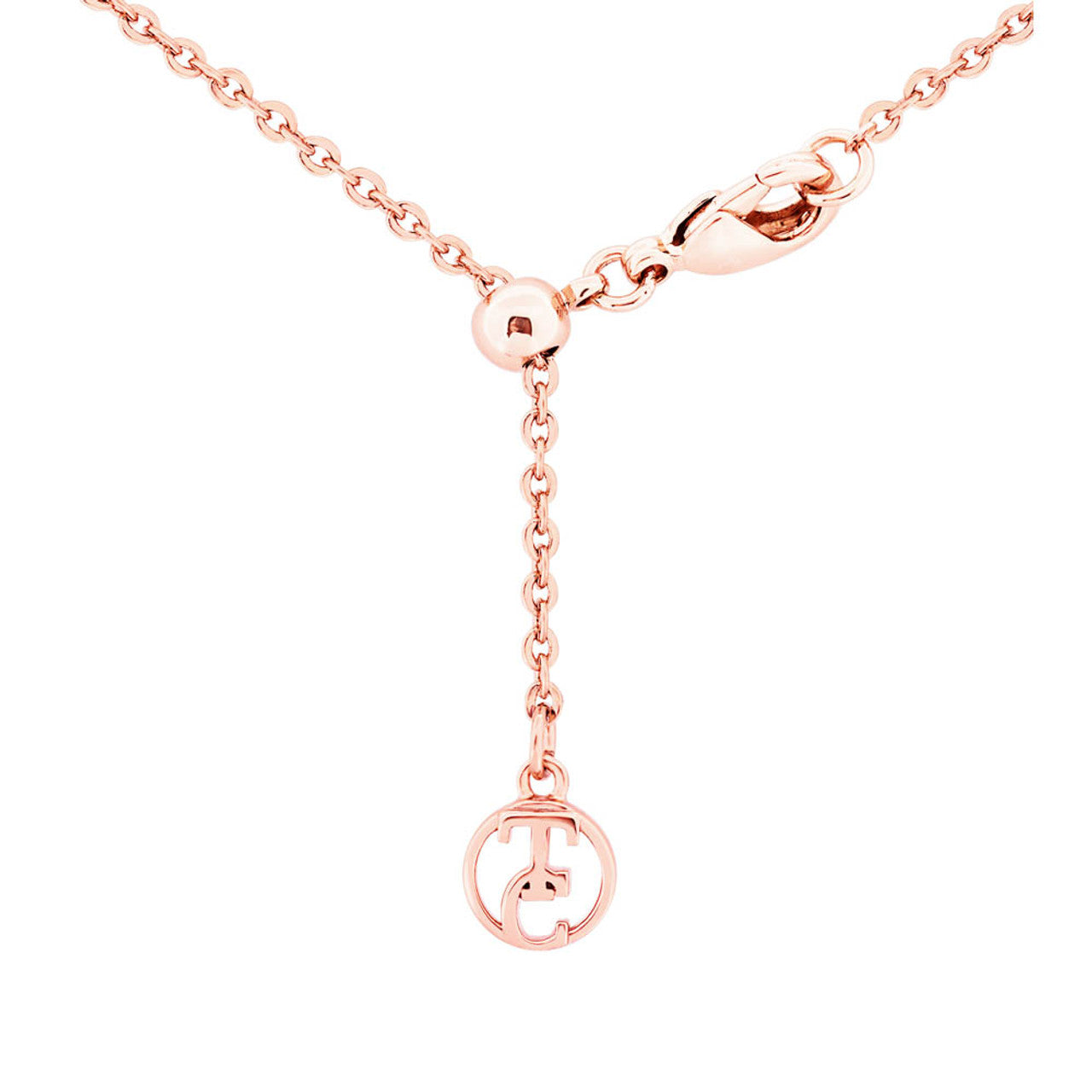 Tipperary Crystal Bar Pendant - Rose Gold With Extension Chain