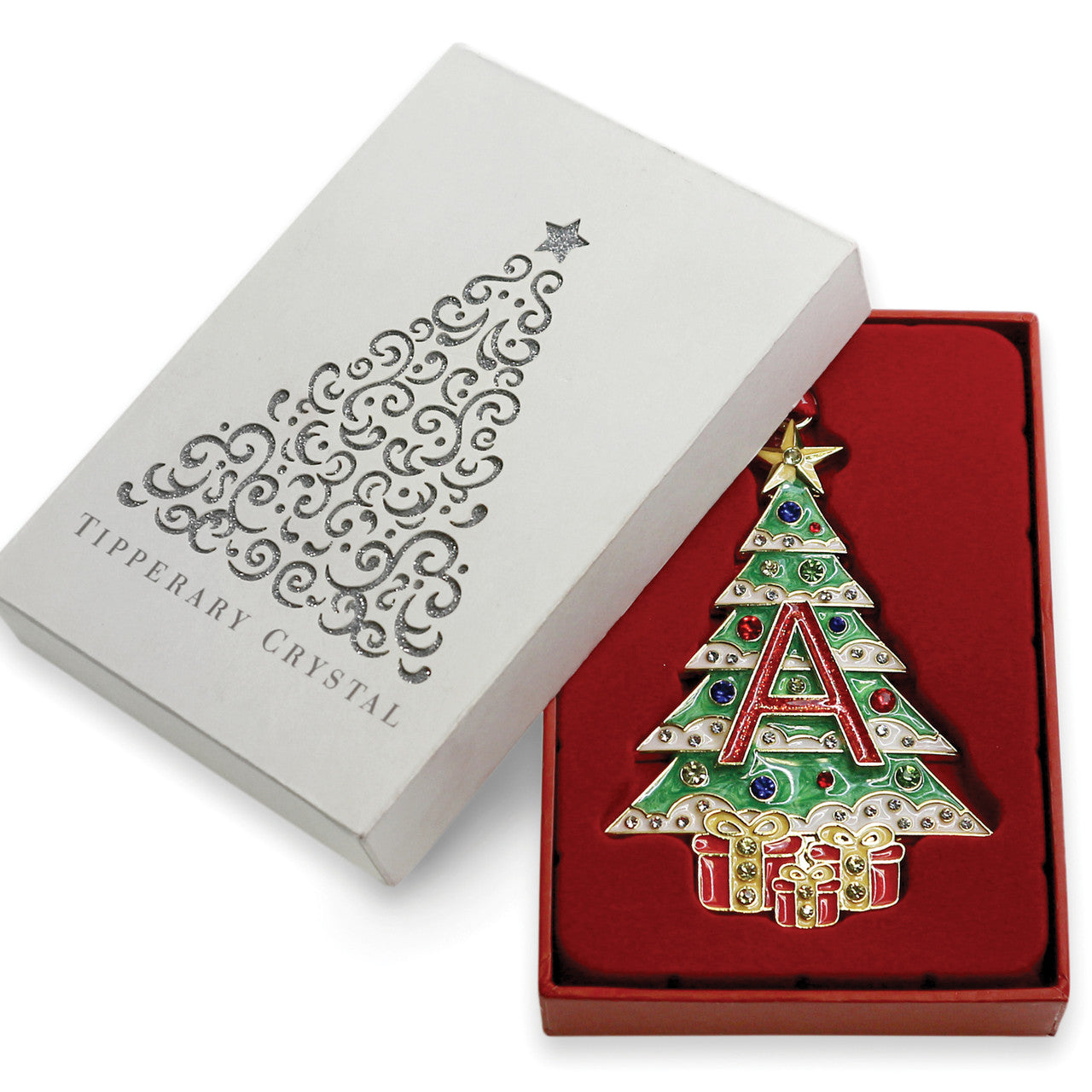 Personalised Initial A hanging Christmas ornament for the tree
In gift box 