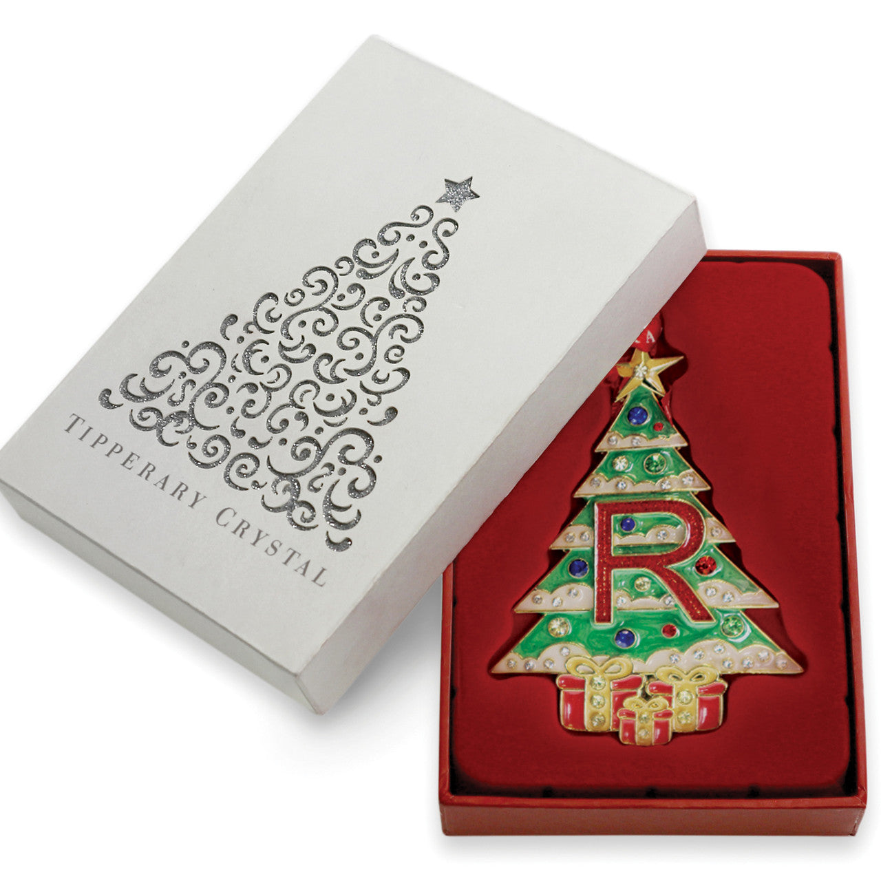 	Personalised Initial R Christmas ornament for the tree