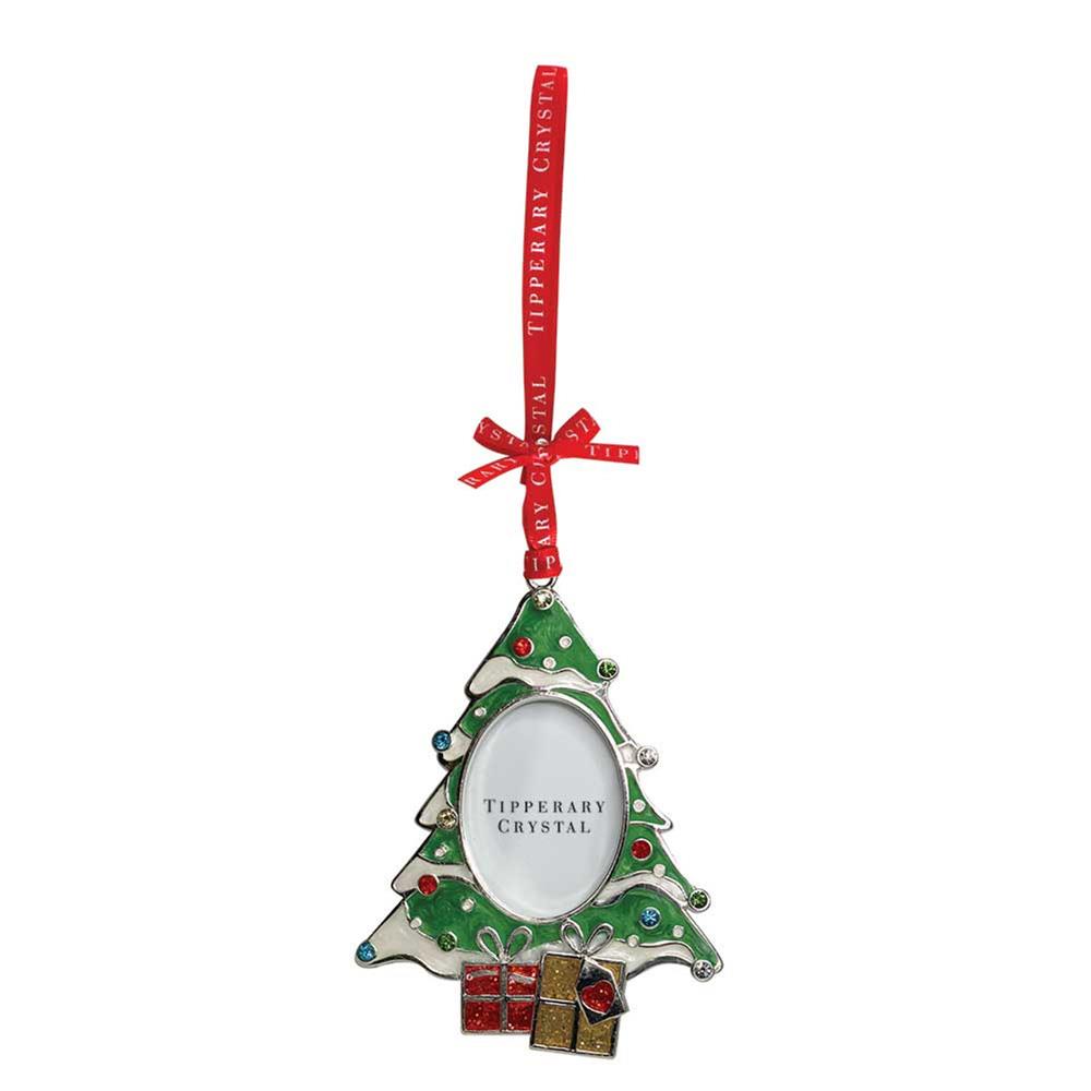 Ballybrack Medical Hall Tipperary Crystal Christmas tree frame decoration with ribbon
