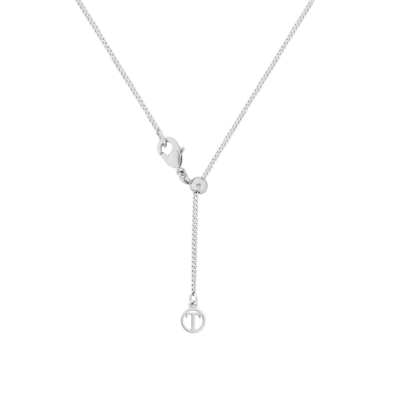 Women’s silver compass star necklace by Tipperary Crystal From the back 