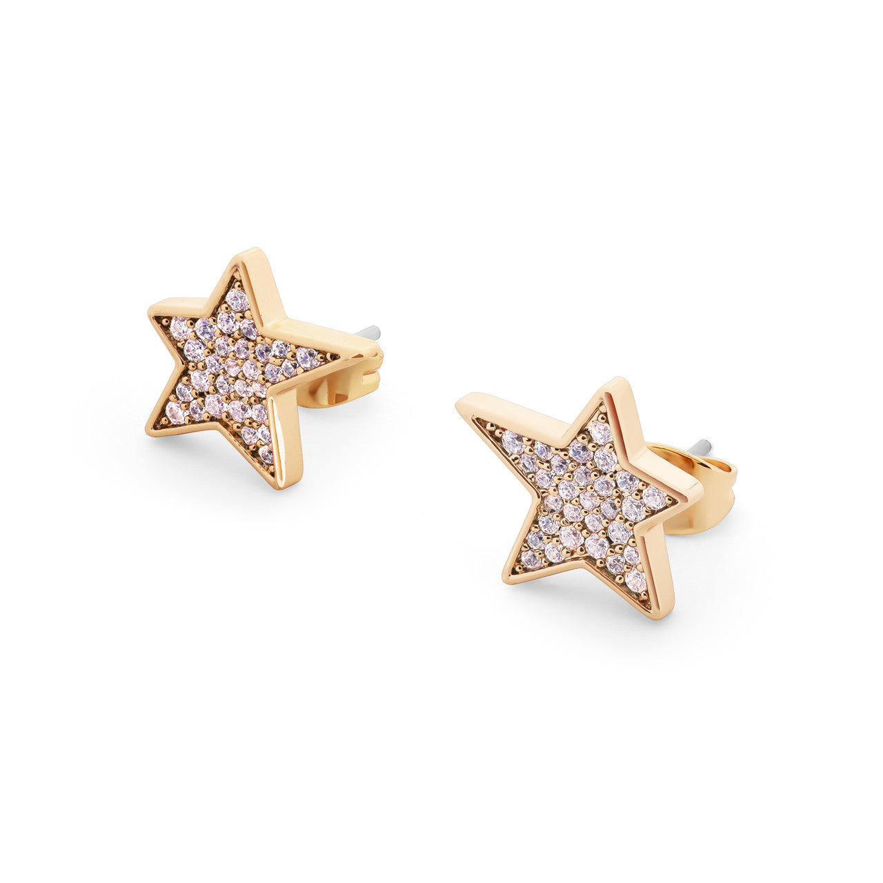 Tipperary Crystal Inset Star Earrings - Gold