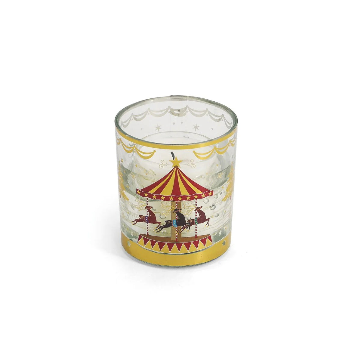 Tipperary Crystal Reindeer Carousel LED Light Up Christmas Candle