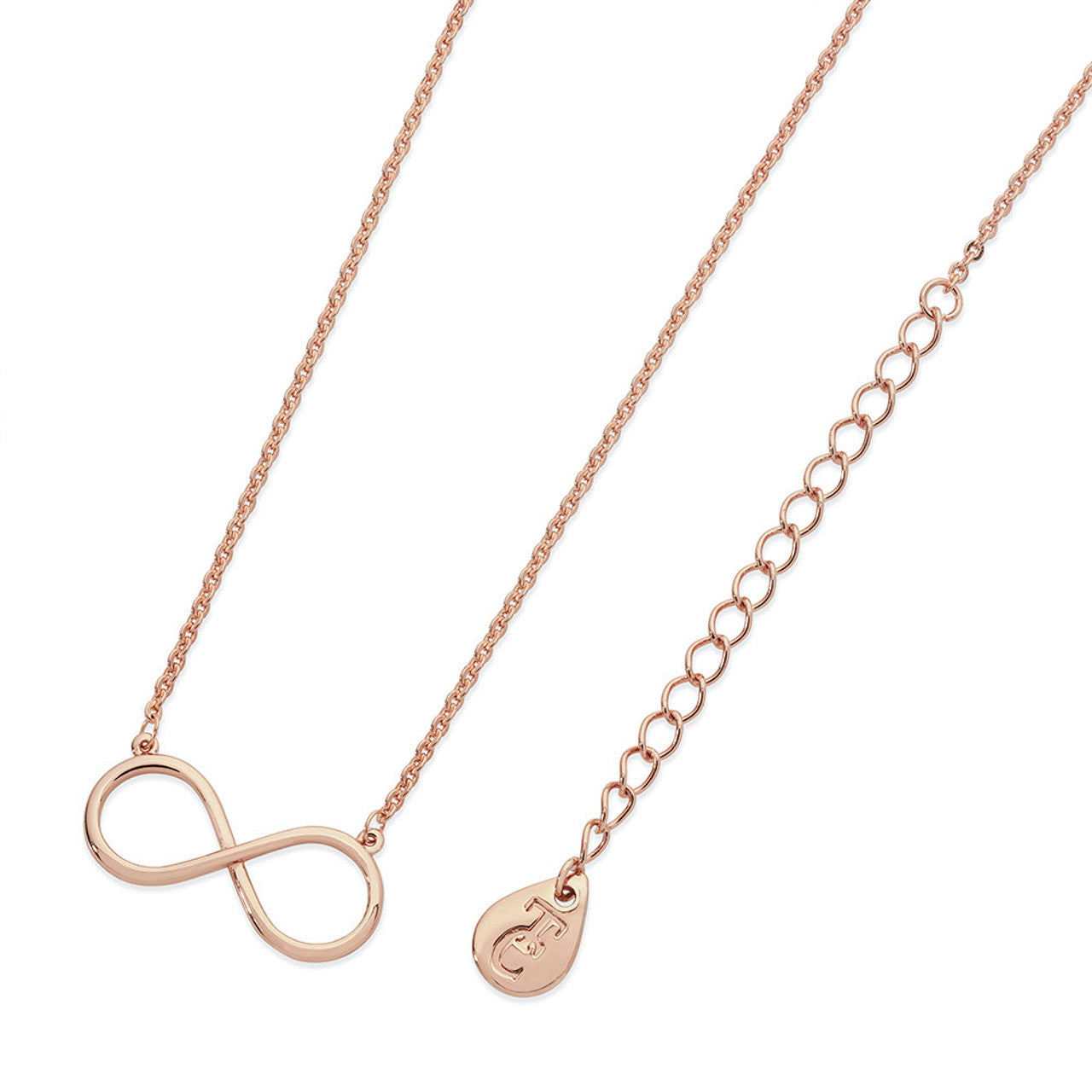 Tipperary Crystal Simple Infinity Necklace - Rose Gold