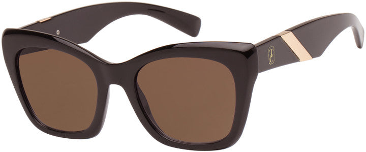  Tipperary Crystal brown square sunglasses with polarised lenses