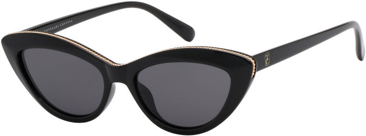     Tipperary Crystal black cat eye sunglasses with polarised lenses