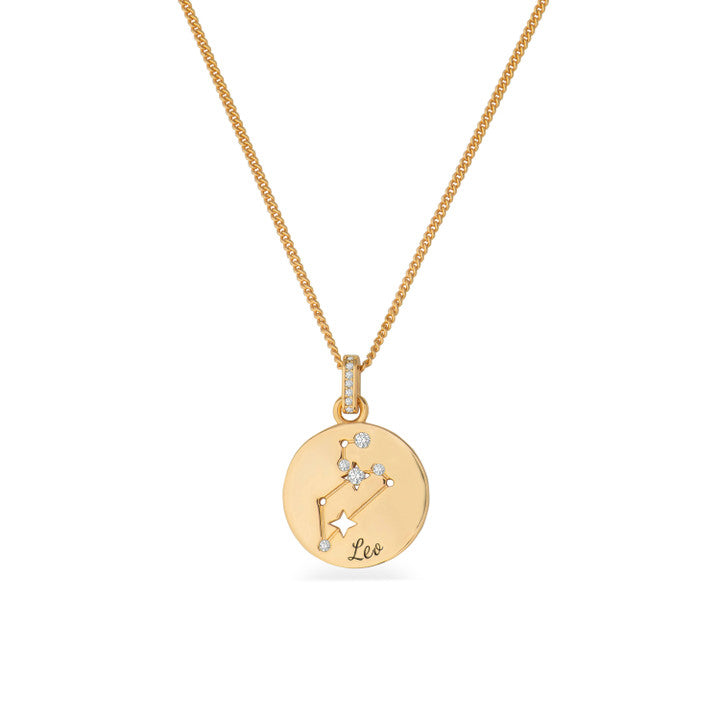 Tipperary Crystal Leo zodiac necklace presented in branded gift box