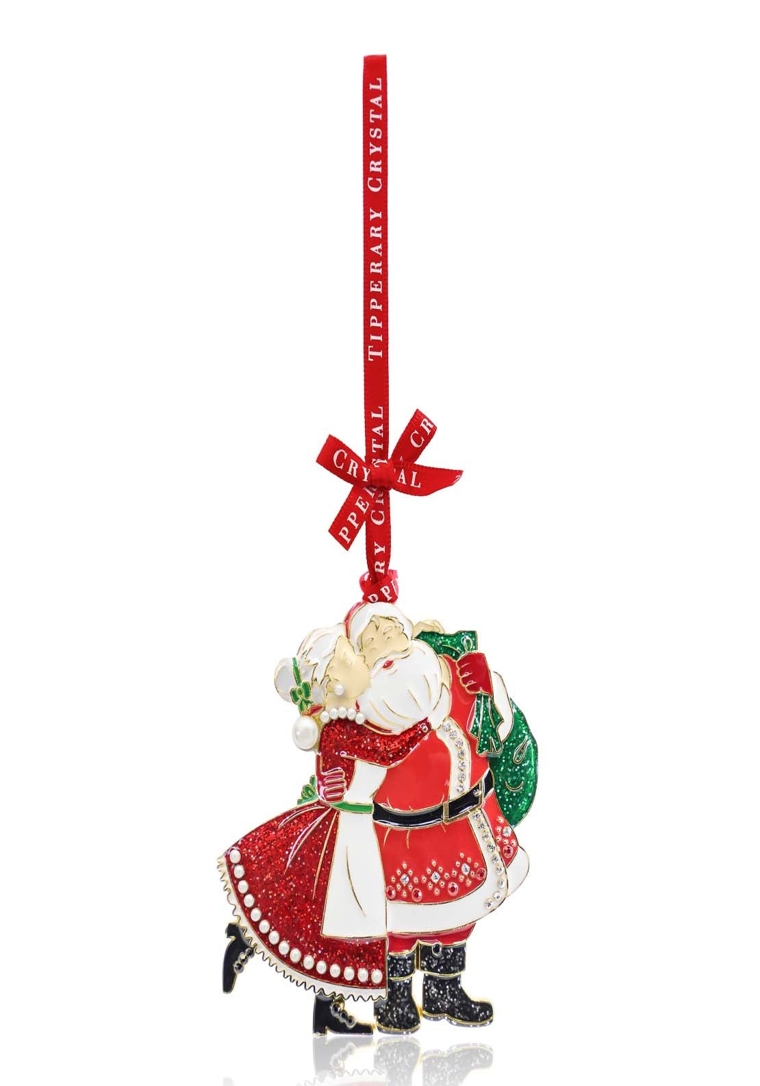 Tipperary Crystal Mr & Mrs Claus Tree Decoration