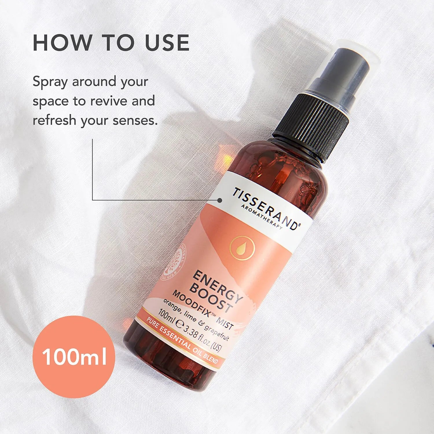 Tisserand Energy Boost Moodfix Mist - Orange Lime And Grapefruit How To Use