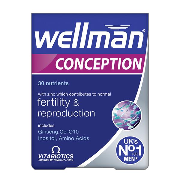 Vitabiotics Wellman Conception Mens Fertility  And Reproduction Tablets