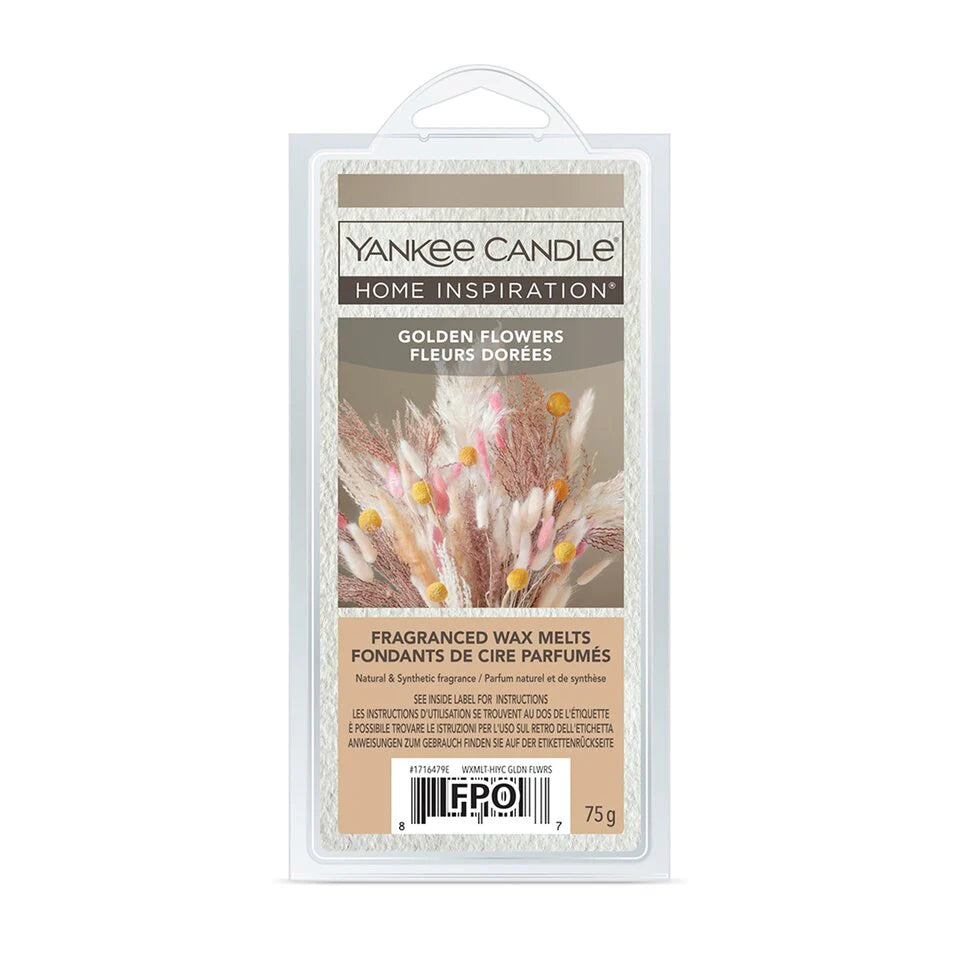 Yankee Wax Melts Golden Flowers - 8 Pk 