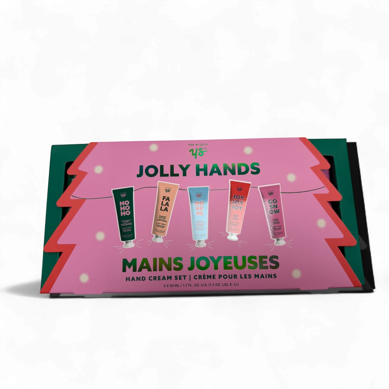 Yes Studio Jolly Hands Hand Cream Gift Set in pink Christmas tree box