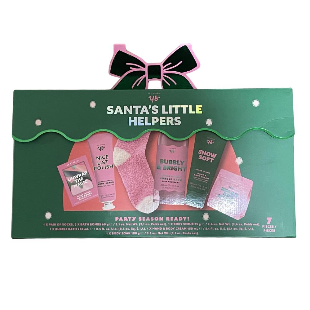 yes studio santa’s little helpers pamper gift set in festive box