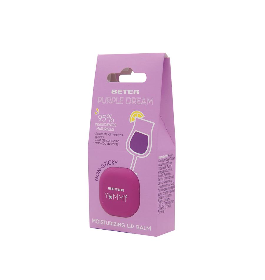 Beter Yummy Moisturising Lip Balm - Purple Dream Packaging