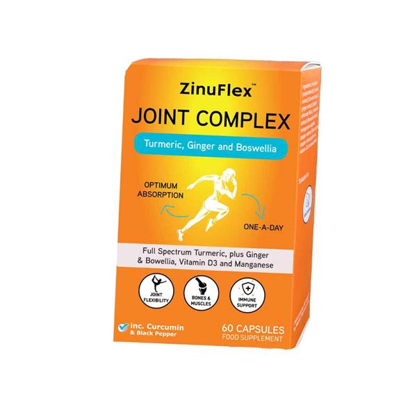 Zinuflex Joint Complex Turmeric Ginger And Boswellia One A Day - 60 Caps