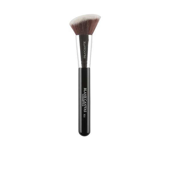 Blank Canvas F21 Multi Purpose Angled Contour Face Makeup Brush In Black