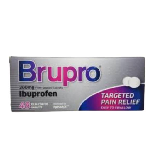 Brupro Ibuprofen 200mg Tablets - 48 Pack