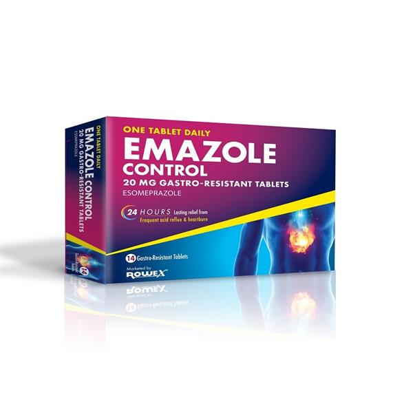 Emazole Control Gr Tablets 20mg For Acid Reflux And Heartburn