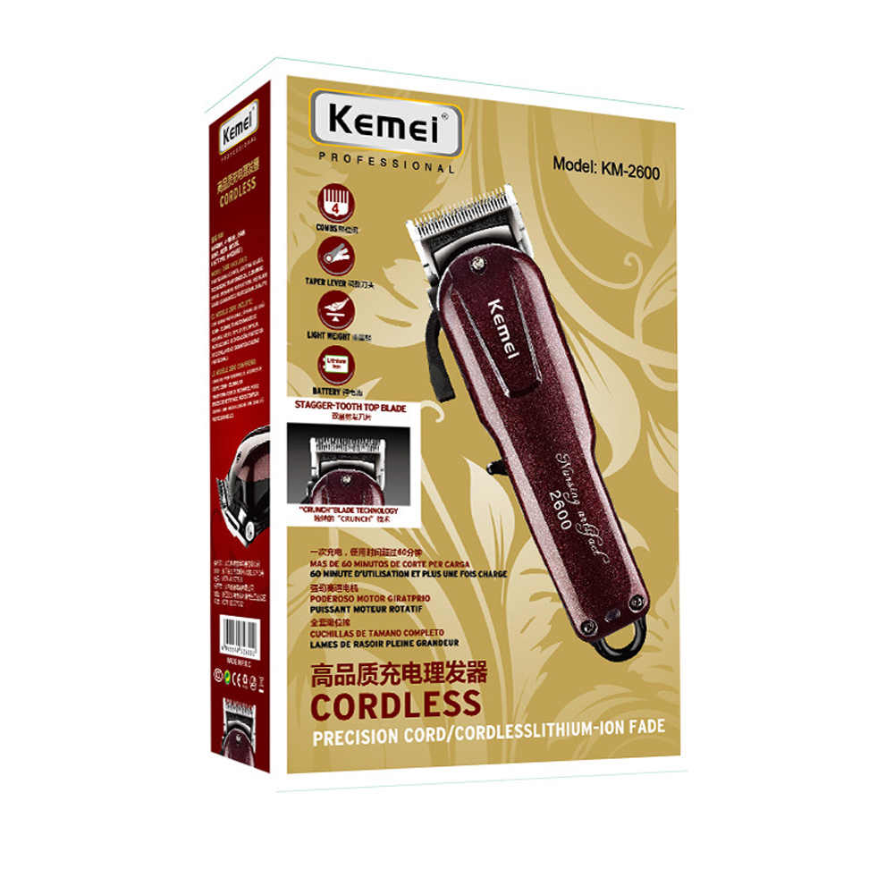 Kemei 2600 Cordless Hair Clippers For Men