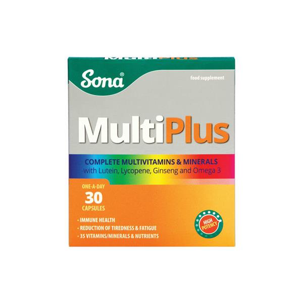 Sona Multiplus One A Day Multivitamin & Minerals - 30 Capsules