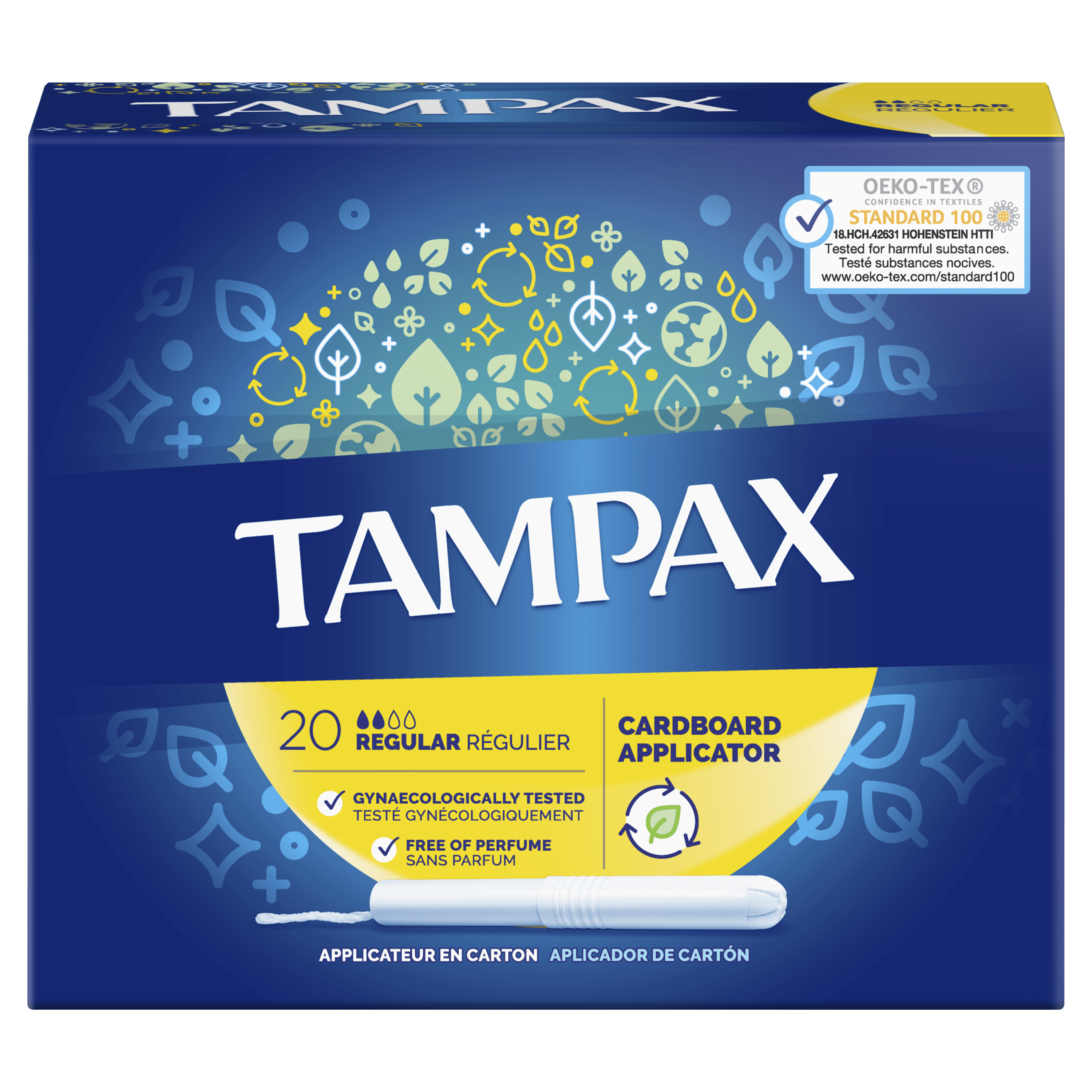 Tampax Regular Tampons With Cardboard Applicator