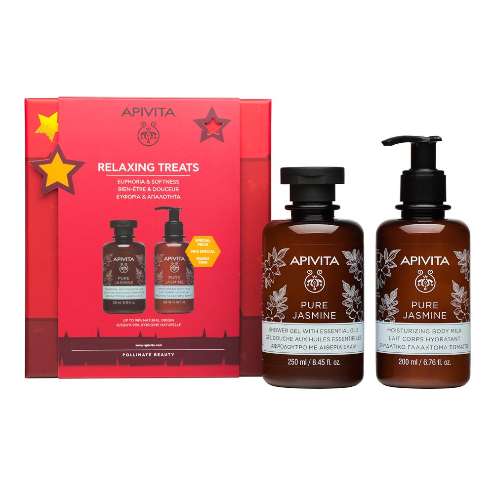 Apivita Relaxing Treats Softness Shower Gift Set