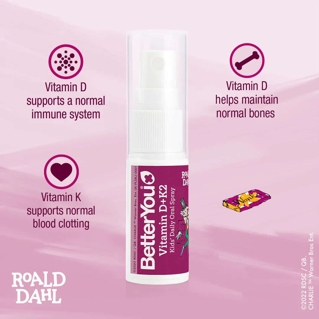 Better You Roald Dahl Vitamin D & K2 Kids Daily Oral Spray