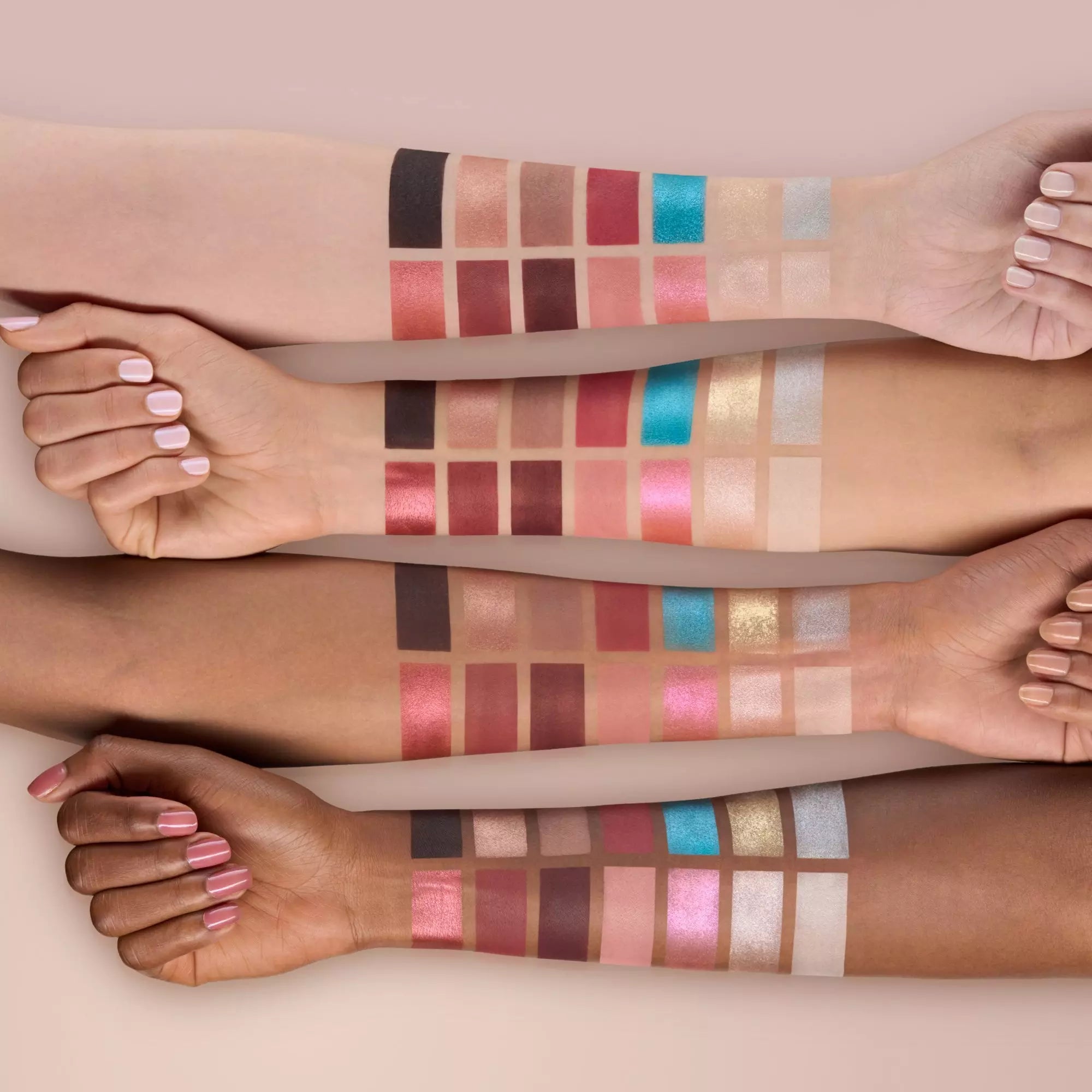 Catrice Pro Slim Eyeshadow Palette Blushing Ocean - Colour Swatches