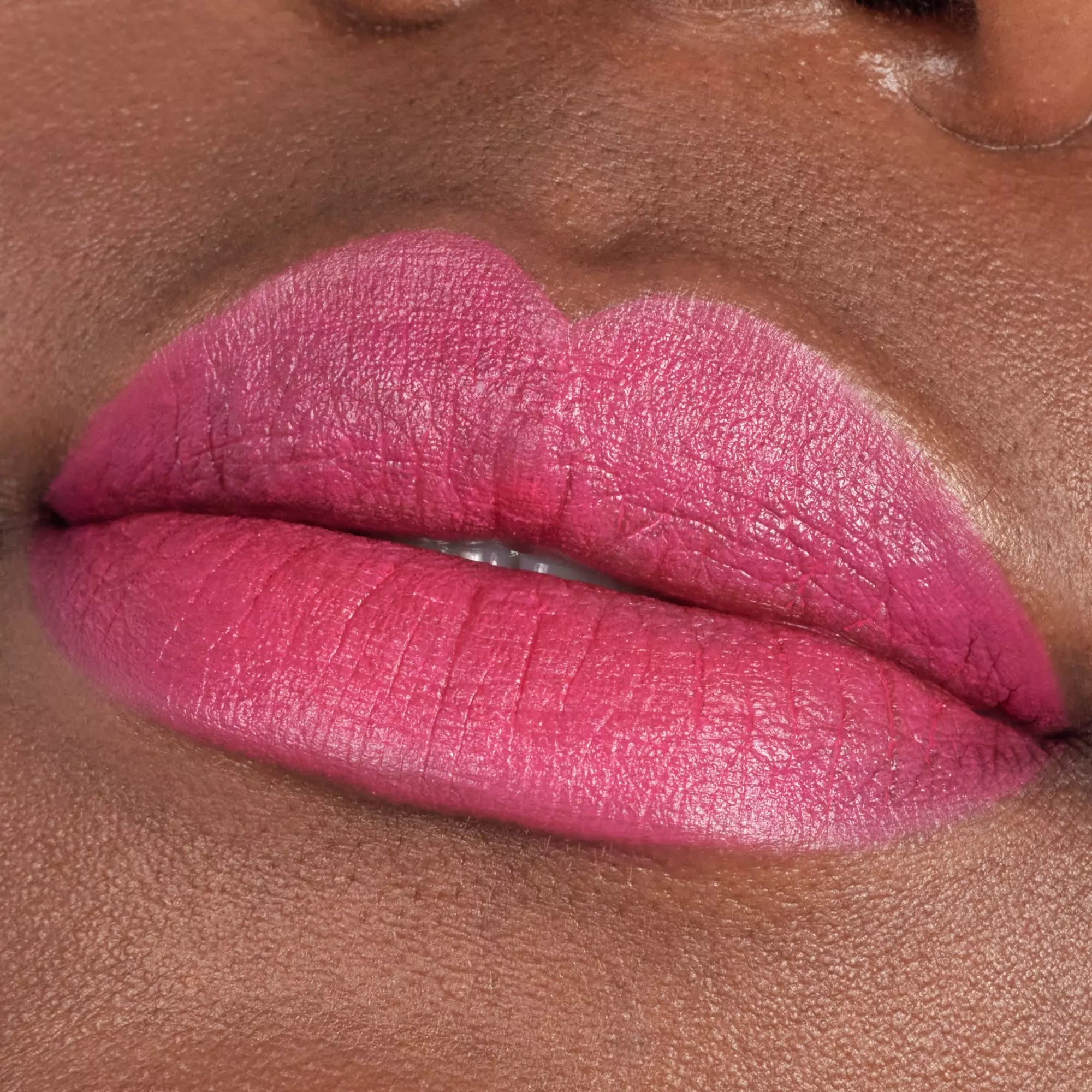 Catrice Scandalous Matte Pink Lipstick 070 Go Bold Or Go Home On Dark Skin